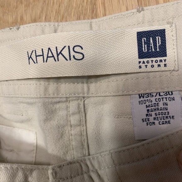 VINTAGE Gap Factory Cargo Pants Baggy Wide Leg Khaki Mens 35x30 - Picture 4 of 5